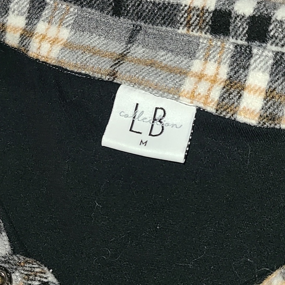 LB Collection Wool Blend Lined Shirt Jacket - Picture 2 of 6